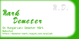 mark demeter business card